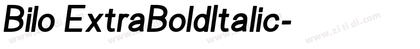 Bilo ExtraBoldItalic字体转换